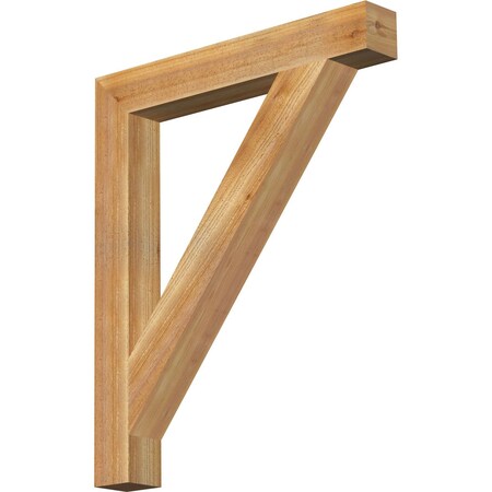 Traditional Block Rough Sawn Bracket, Western Red Cedar, 4W X 30D X 36H